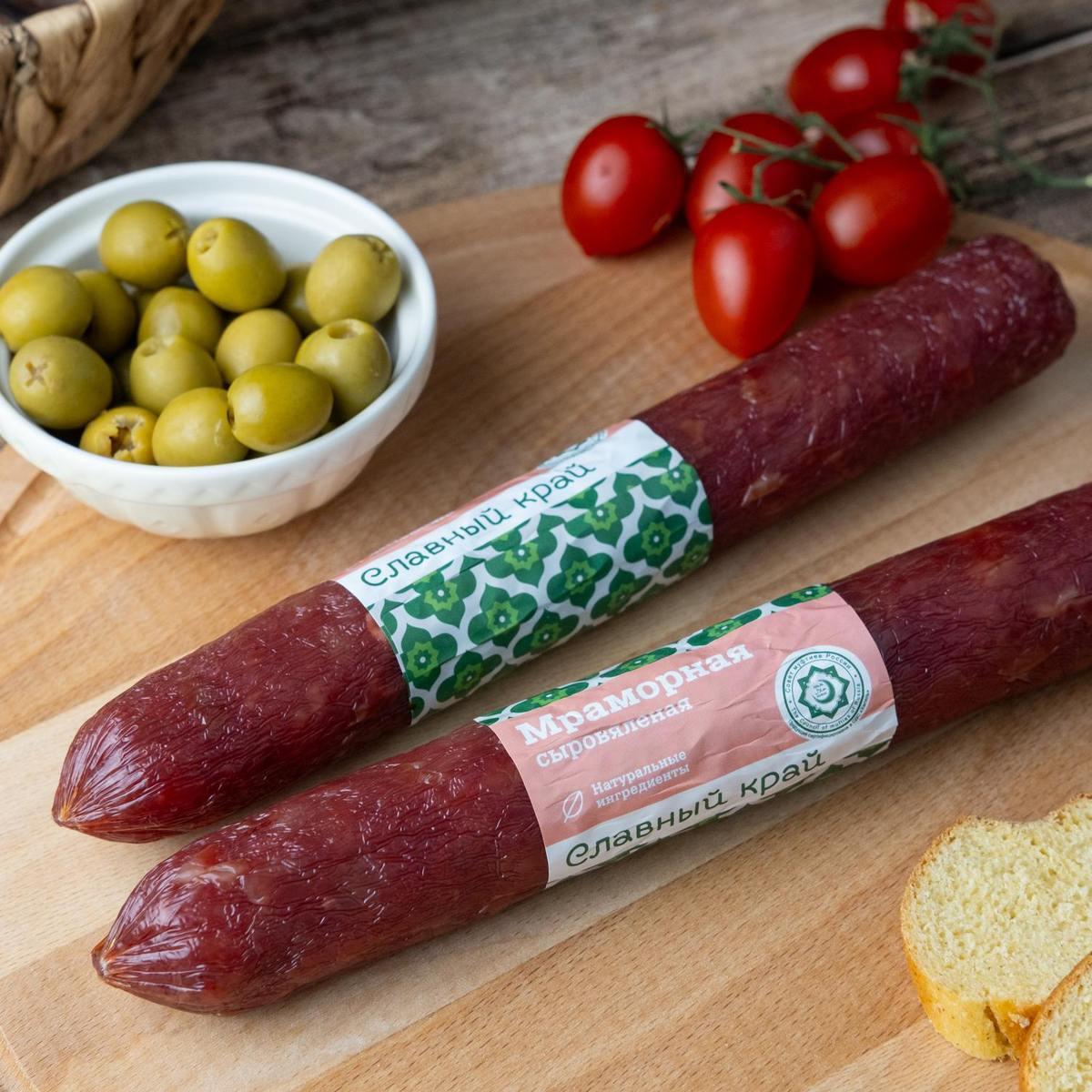 Колбаса "Мраморная" сыровяленая Халяль