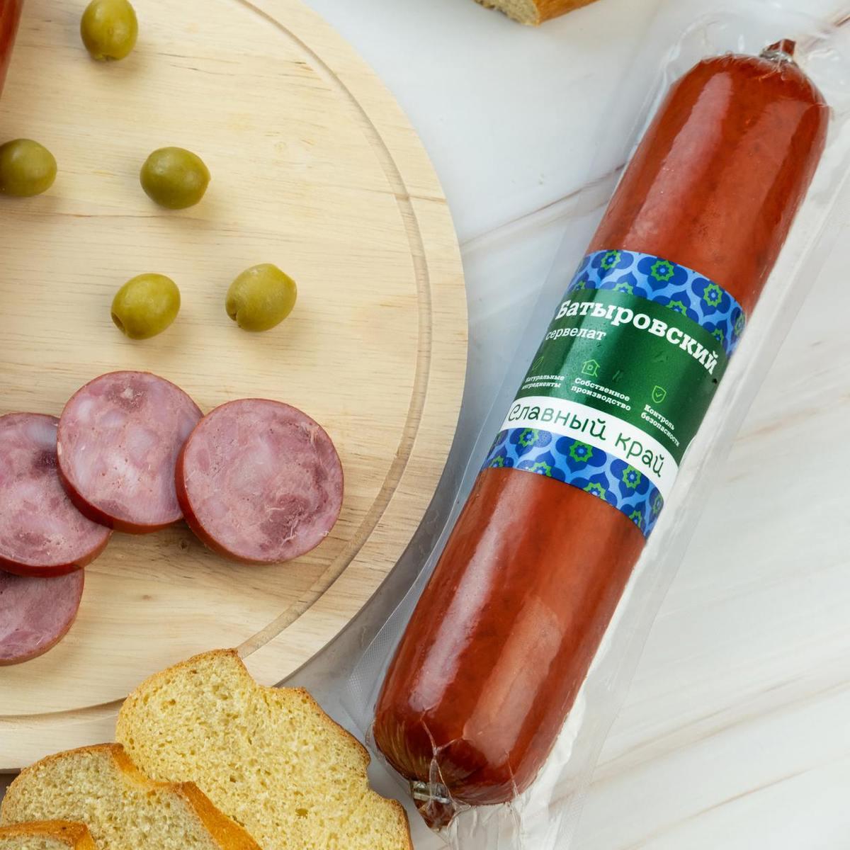 Сервелат "Батыровский" колбаса варено-копченая Халяль