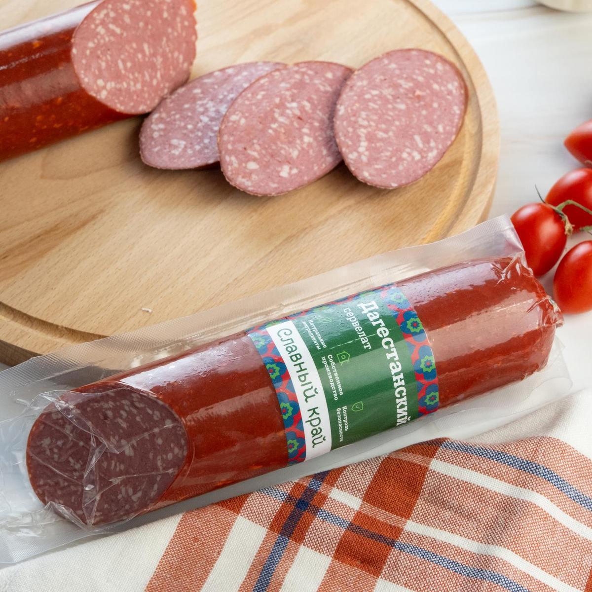 Сервелат "Дагестанский" колбаса варено-копченая Халяль